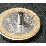 Aimants Néodyme cylindre D3 x 6 mm .Magnétisation Diamétrale . (Ni-Cu-Epoxy) Couleur Epoxy Noir