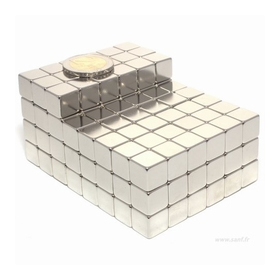 Aimants cubes Néodyme: C-12 x 12 x 12 mm  (Ni-Cu-Ni)