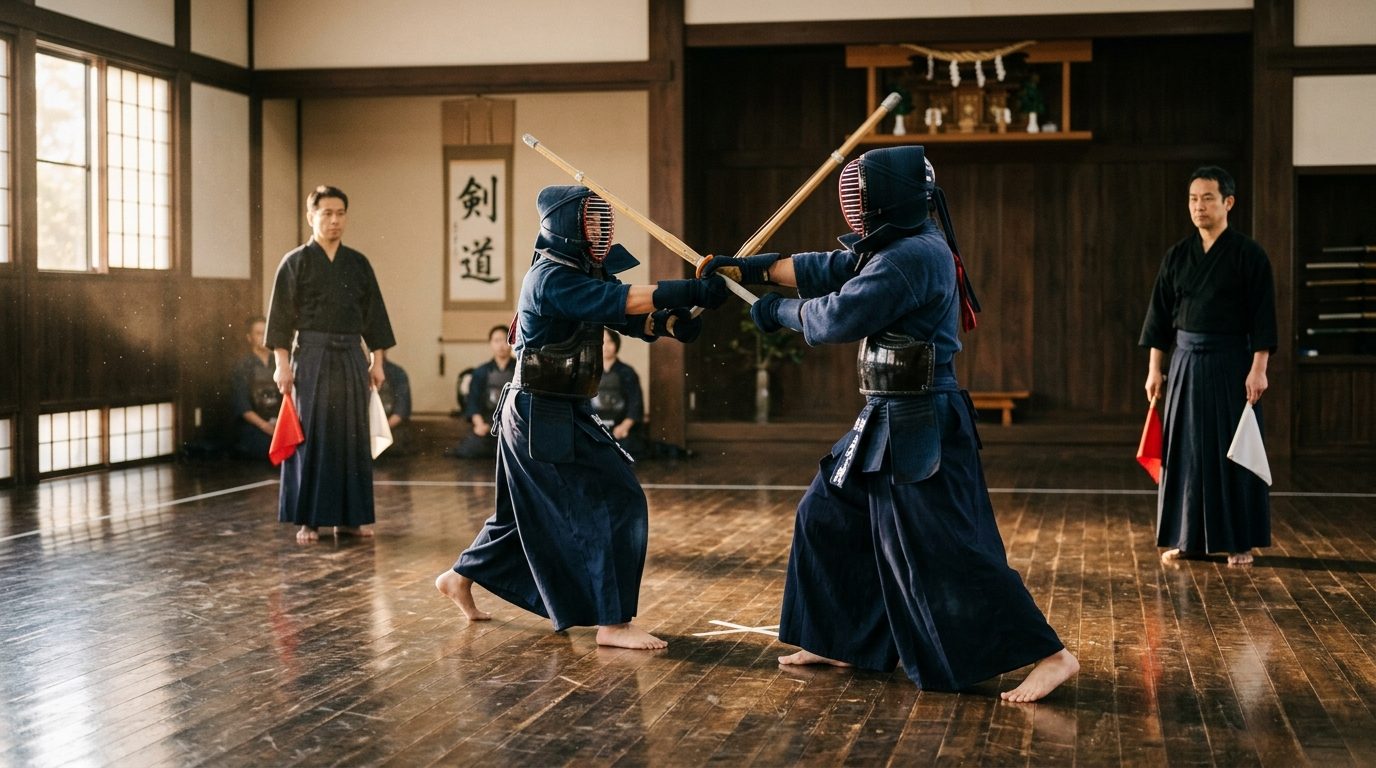 Comprendre la compétition de kendo : règles, esprit et art du Shiai