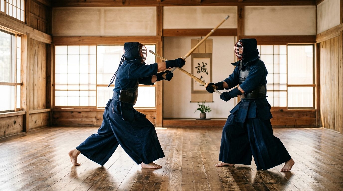 La compétition de kendo : règles, esprit du shiai et quête du ippon