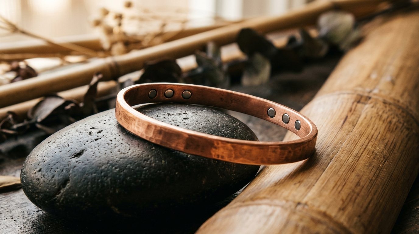 Bracelet en cuivre pur 99,9 % et 42 aimants Néodyme : équilibre et vitalité au quotidien