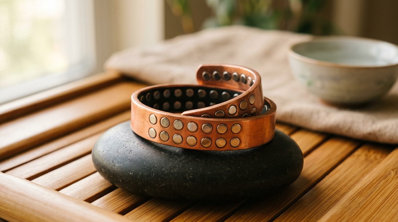Bracelet en cuivre pur 99,9 % et 44 aimants Néodyme : L’alliance de la tradition et du magnétisme
