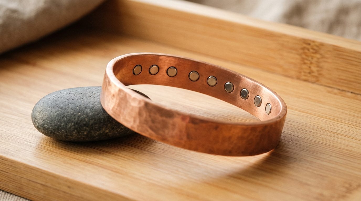 Bracelet en cuivre pur 99,9 % et 8 aimants Néodyme : alliance de tradition et d’énergie