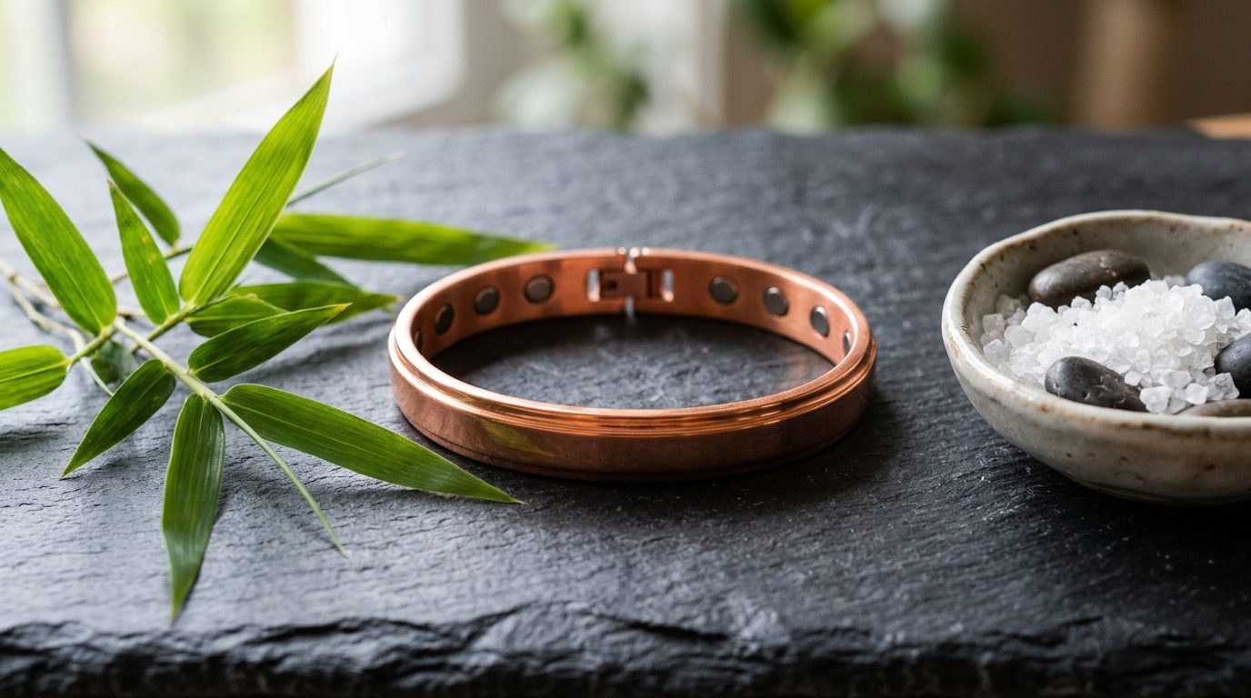 Bracelet en cuivre pur à 99,9 % et 23 aimants Néodyme : synergie d’équilibre et de vitalité
